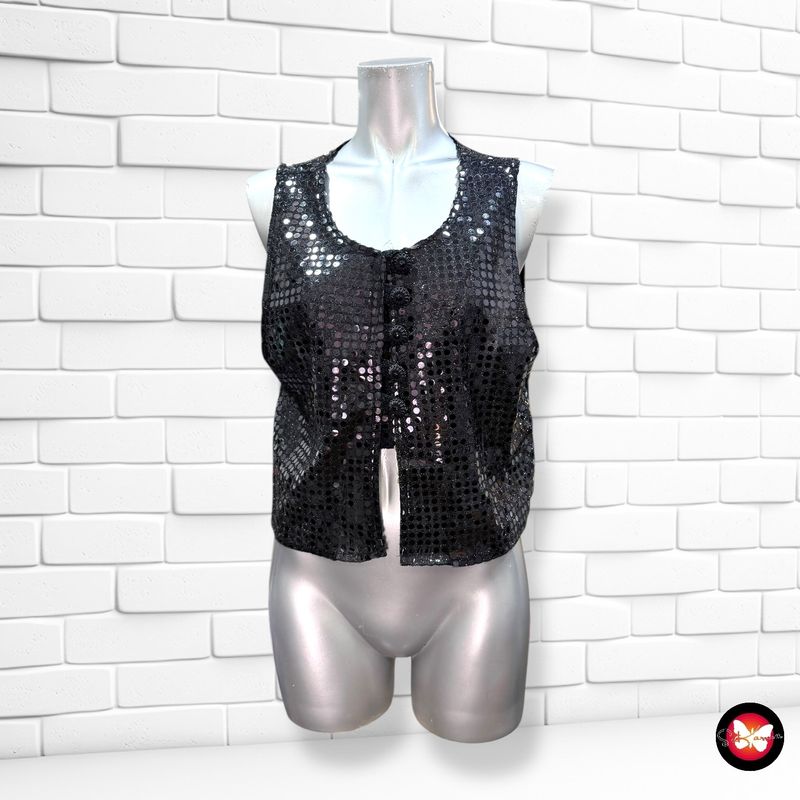 **HOY** Chaleco de noche con lentejuelas  color Negro Talla S/M