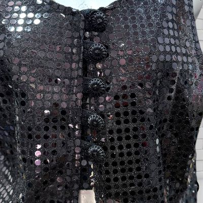 **HOY** Chaleco de noche con lentejuelas  color Negro Talla S/M