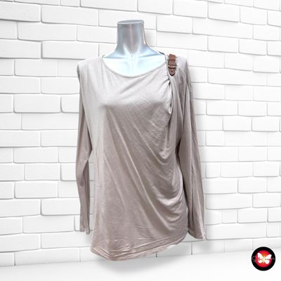 **HOY** Blusa con drapeado MASSIMO DUTTI color Taupe Talla M