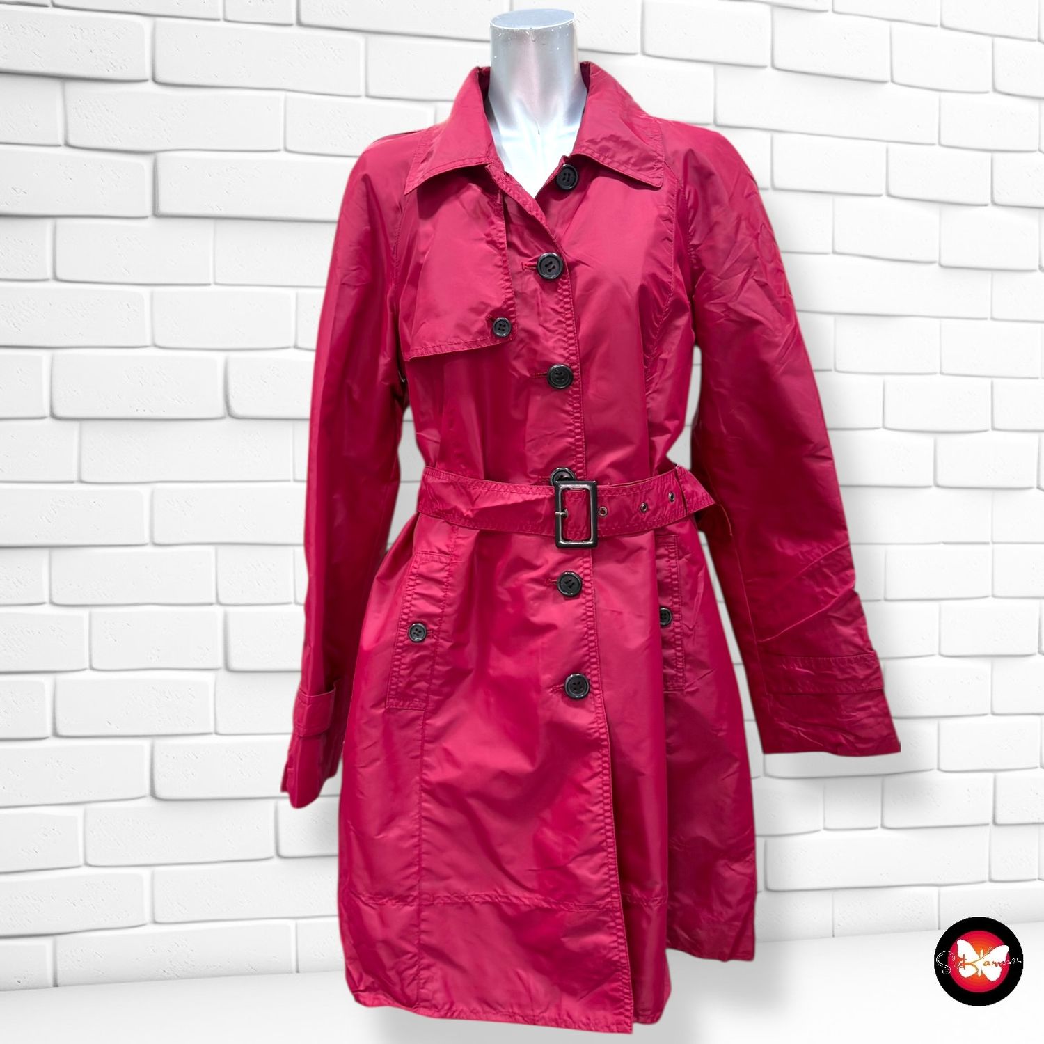 **HOY** Gabardina impermeable MANGO color Granate Talla L
