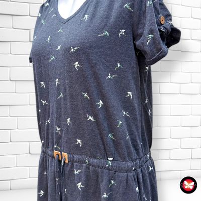 **HOY** Vestido de manga corta estampado  GINA color Azul Talla 40