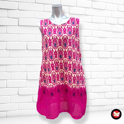 **HOY** Vestido sin mangas  color Beige y magenta Talla S/M