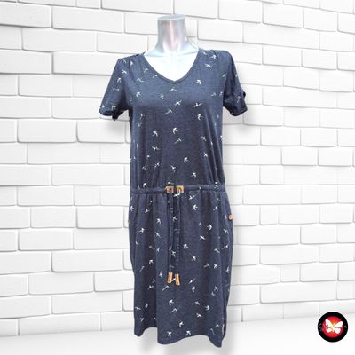 **HOY** Vestido de manga corta estampado  GINA color Azul Talla 40