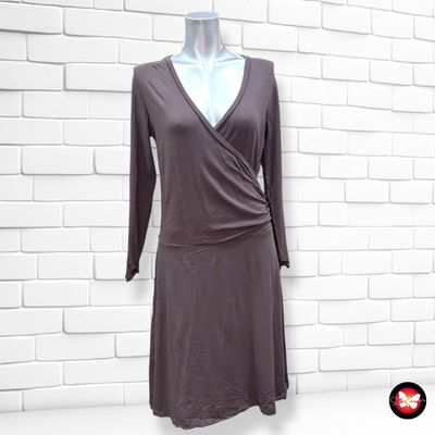 **HOY** Vestido escote cruzado  color Marrón Talla M