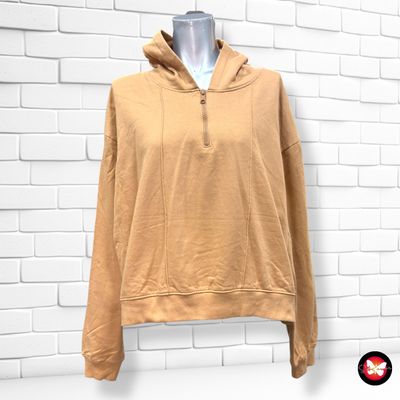 **HOY** Sudadera cropped con capucha THREADBARE color Camel Talla 52