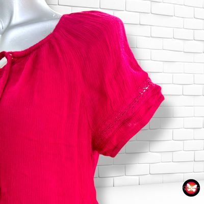 **HOY** Blusa cropped de bambula HOLLISTER color Rojo Talla XS