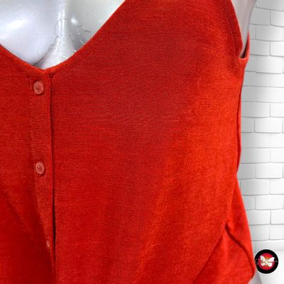 **HOY** Blusa cropped de punto con lazo  color Teja Talla S