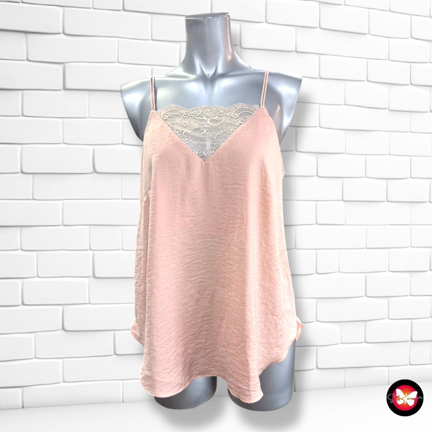 **HOY** Blusa lencera H&amp;M color Nude Talla 36