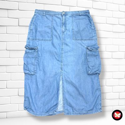 **HOY** Falda midi cargo PRIMARK color Azul vaquero Talla 46