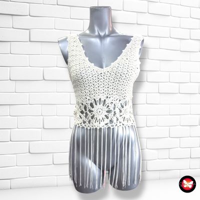 **HOY** Jersey de tirantes de ganchillo ATMOSPHERE color Hueso Talla XS