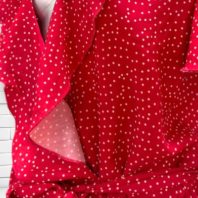 **HOY** Vestido de lunarcitos AMBIKA color Rojo Talla L