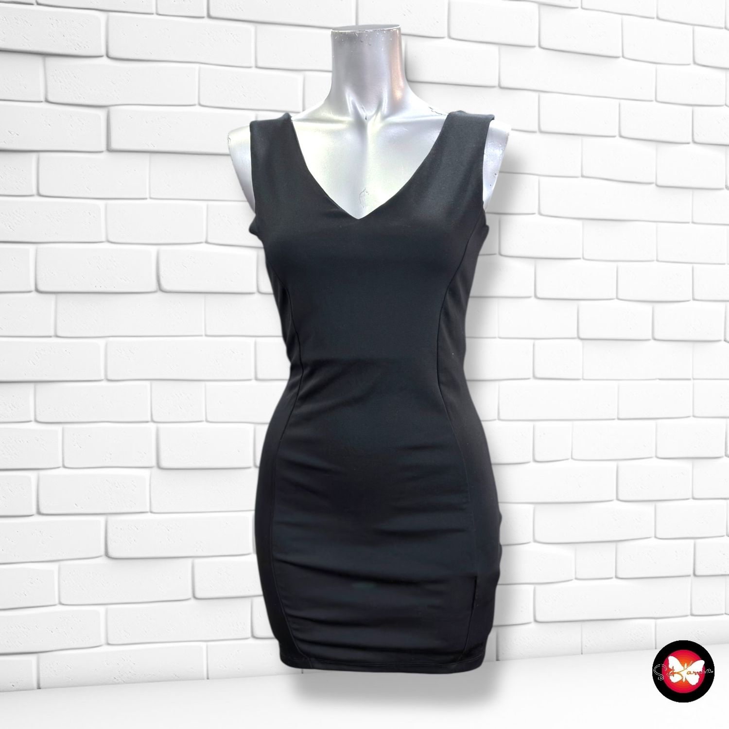 **HOY** Vestido básico de noche PAGEONE color Negro Talla XS