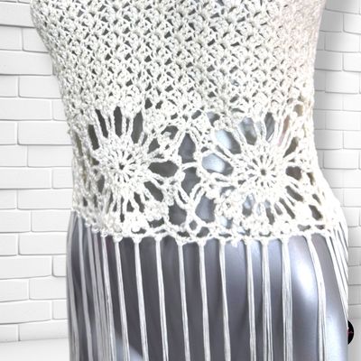 **HOY** Jersey de tirantes de ganchillo ATMOSPHERE color Hueso Talla XS