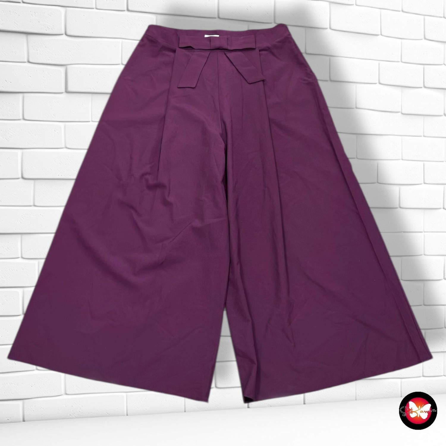 **HOY** Pantalón palazzo de vestir BÜRÜN color Vino Talla 48