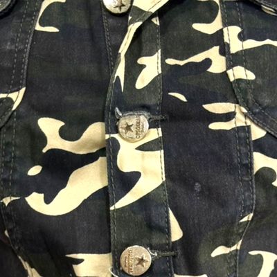 **HOY** Vestido vaquero estampado militar  color Verde y beige Talla XL