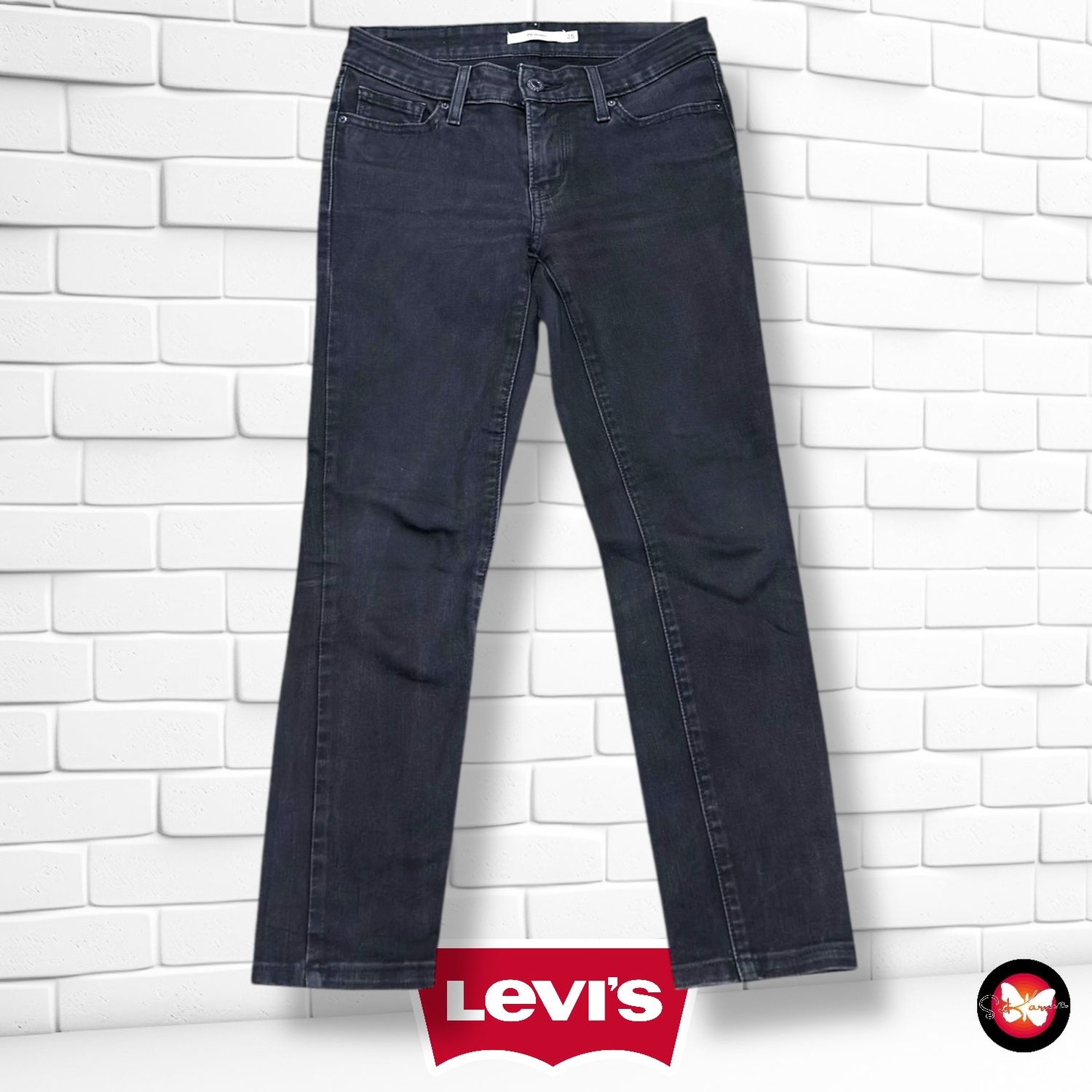 Pantalón 711 SKINNY LEVI’S color Negro vaquero Talla XS (W25)