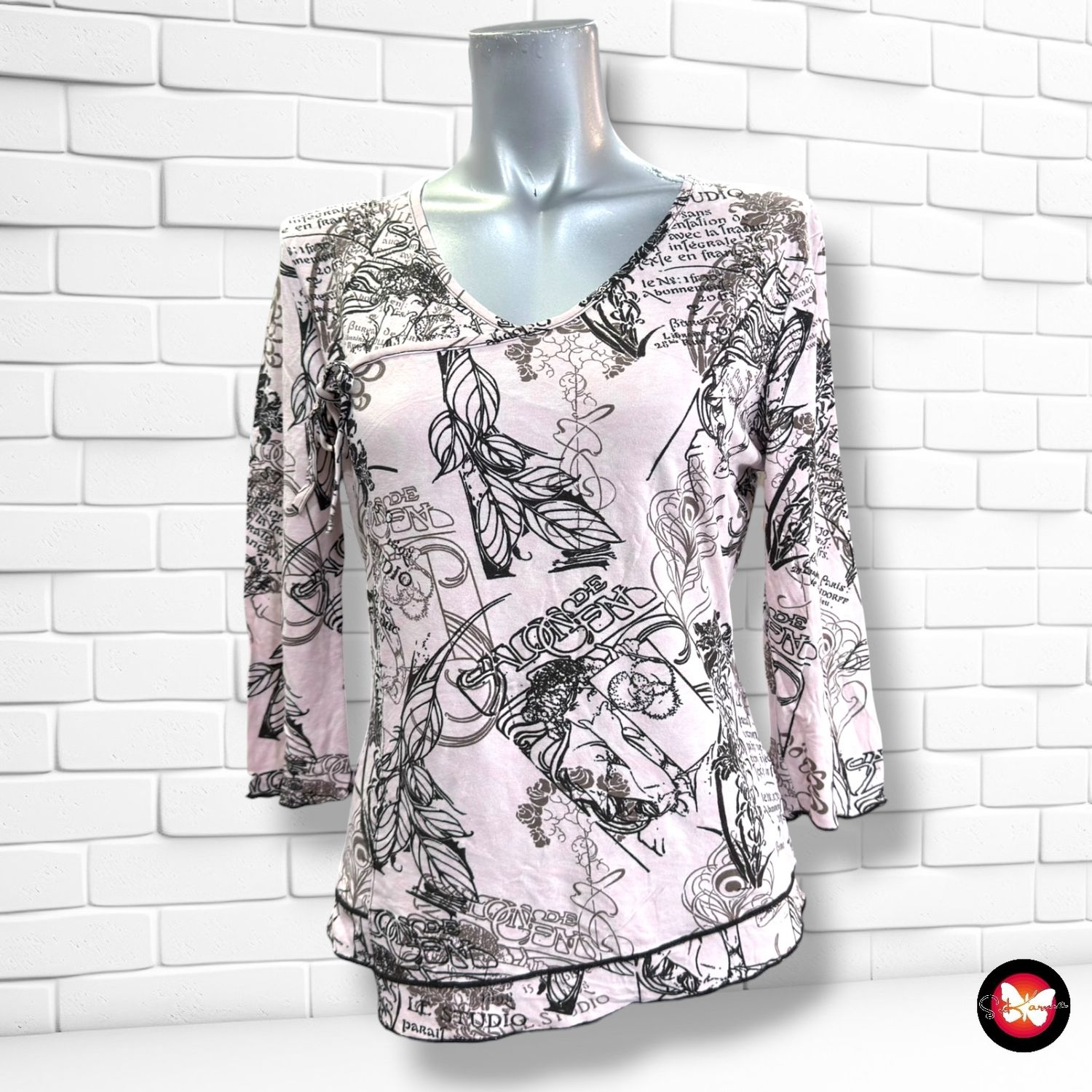 **HOY** Camiseta de media manga ARMAND THIERY color Rosa y negro Talla S