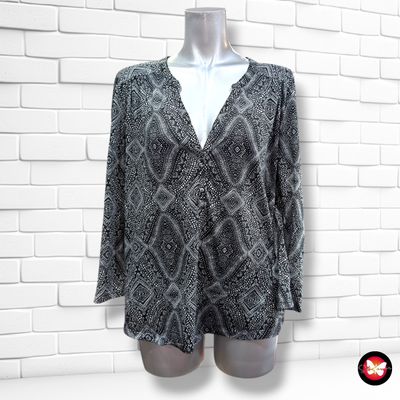 **HOY** Camiseta de media manga H&amp;M color Negro y blanco Talla M