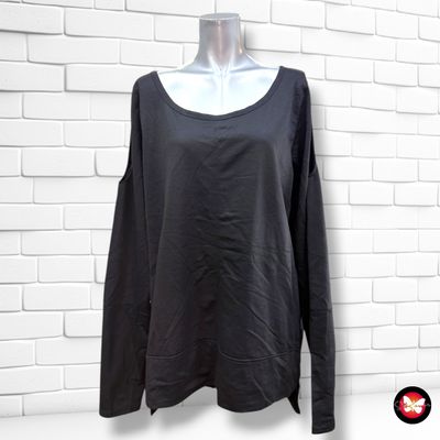 **HOY** Camiseta de manga larga con hombros abiertos SHEILAY color Negro Talla XXL