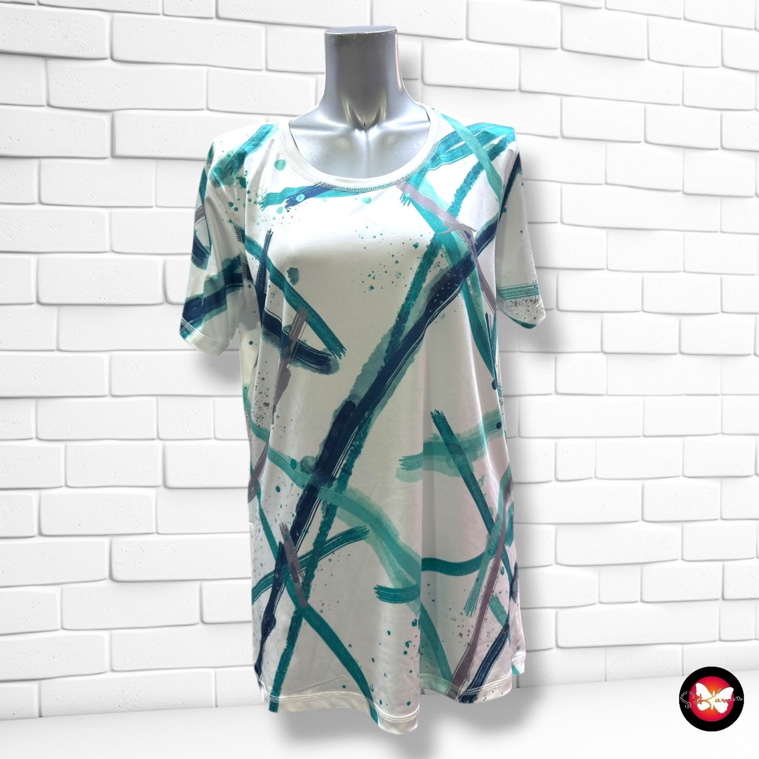 **HOY** Camiseta deportiva SLAZENGER color Blanco y turquesa Talla M