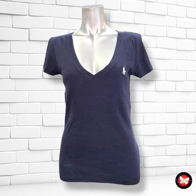 **HOY** Camiseta de manga corta canalé POLO RALPH LAUREN color Azul marino Talla XS