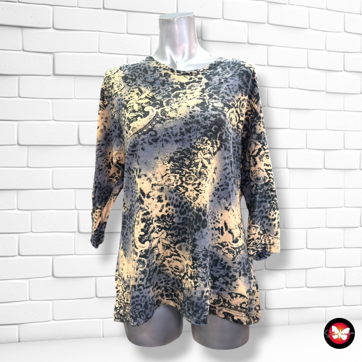 **HOY** Camiseta de media manga  color Gris y beige Talla L/XL