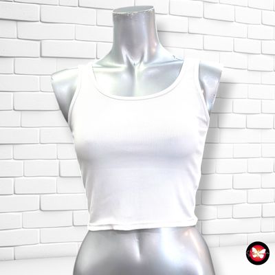 **HOY** Camiseta cropped de tirantes color Blanco Talla S