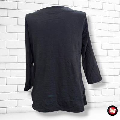**HOY** Camiseta básica de media manga NUTMEG color Negro Talla 44 (16UK)