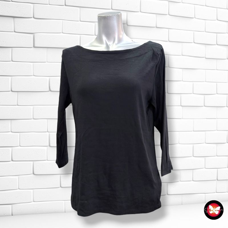 **HOY** Camiseta básica de media manga NUTMEG color Negro Talla 44 (16UK)