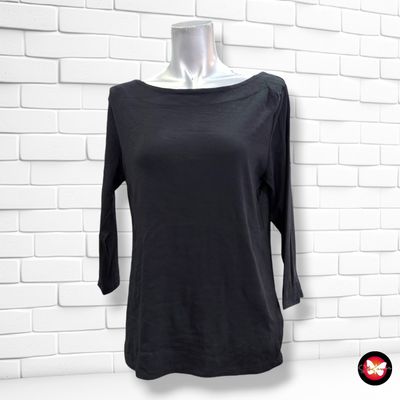 **HOY** Camiseta básica de media manga NUTMEG color Negro Talla 44 (16UK)