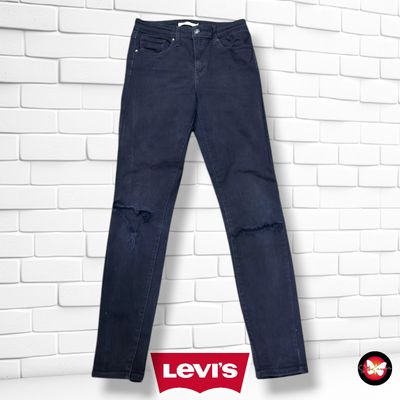 **HOY** Pantalón 721 HIGH RISE SKINNY LEVI’S color Negro Vaquero  Talla M (W28)