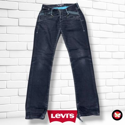 **HOY** Pantalón con detalle de piel LEVI’S color Negro Vaquero  Talla M/L (W29 L34)