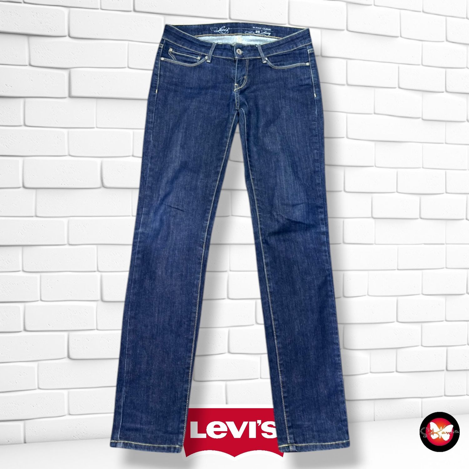 **HOY** Pantalón SLIGHT CURVE LEVI’S color Azul vaquero oscuro Talla M (W28)