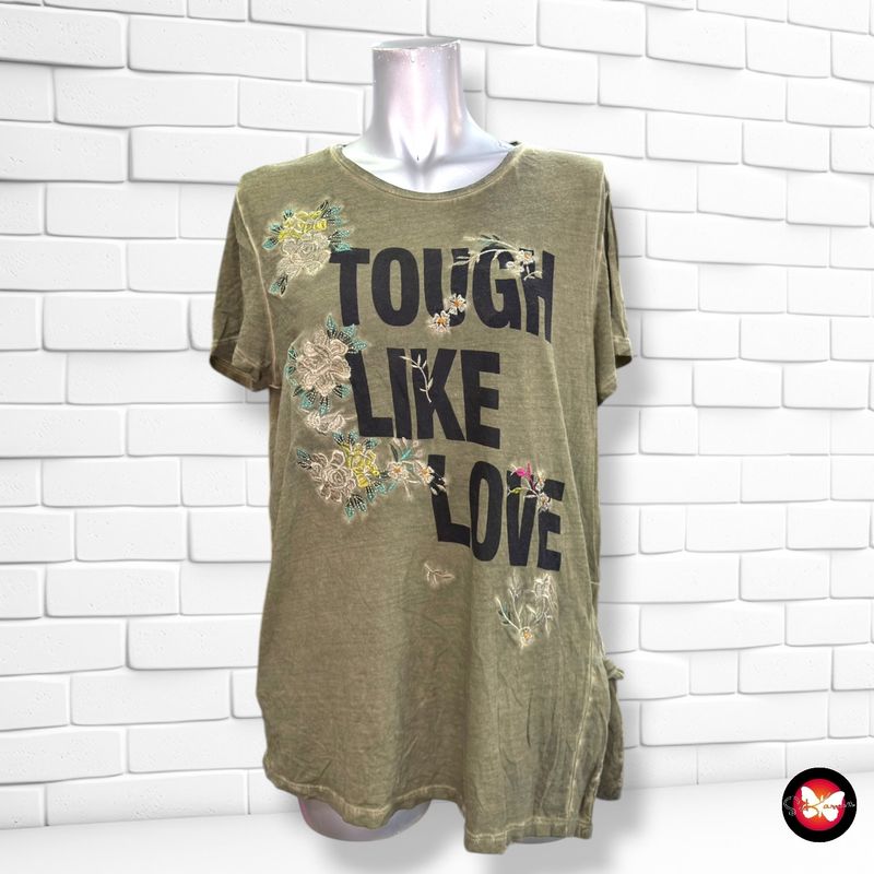 **HOY** Camiseta de manga corta con argolla GUESS color Verde oliva Talla L