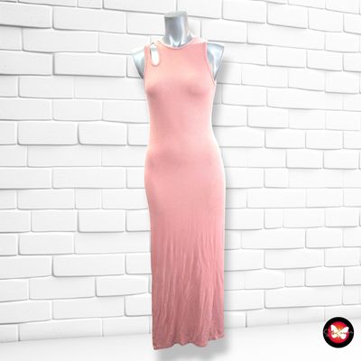 **HOY** Vestido midi canalé NAF NAF color Rosa Talla XS