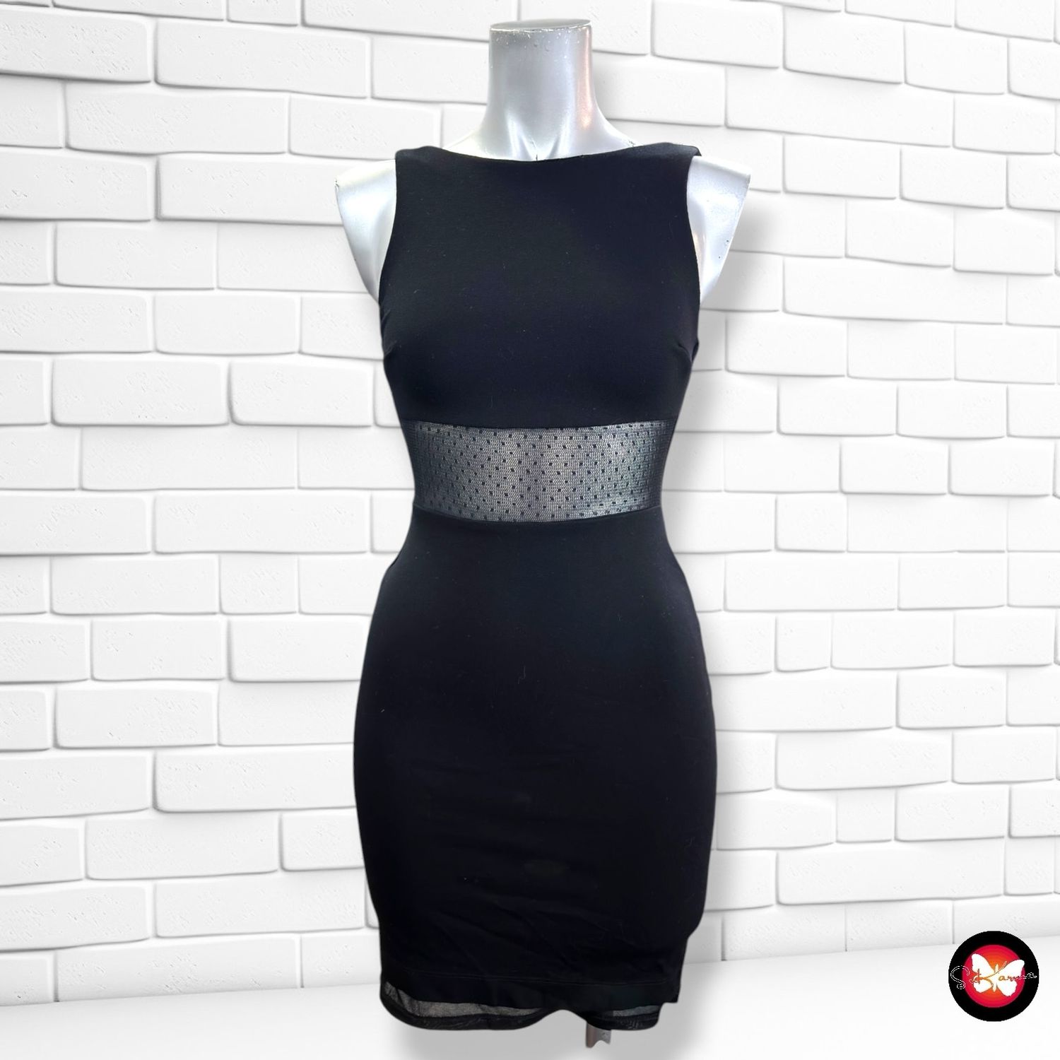 **HOY** Vestido de noche con transparencias ZARA color Negro Talla S