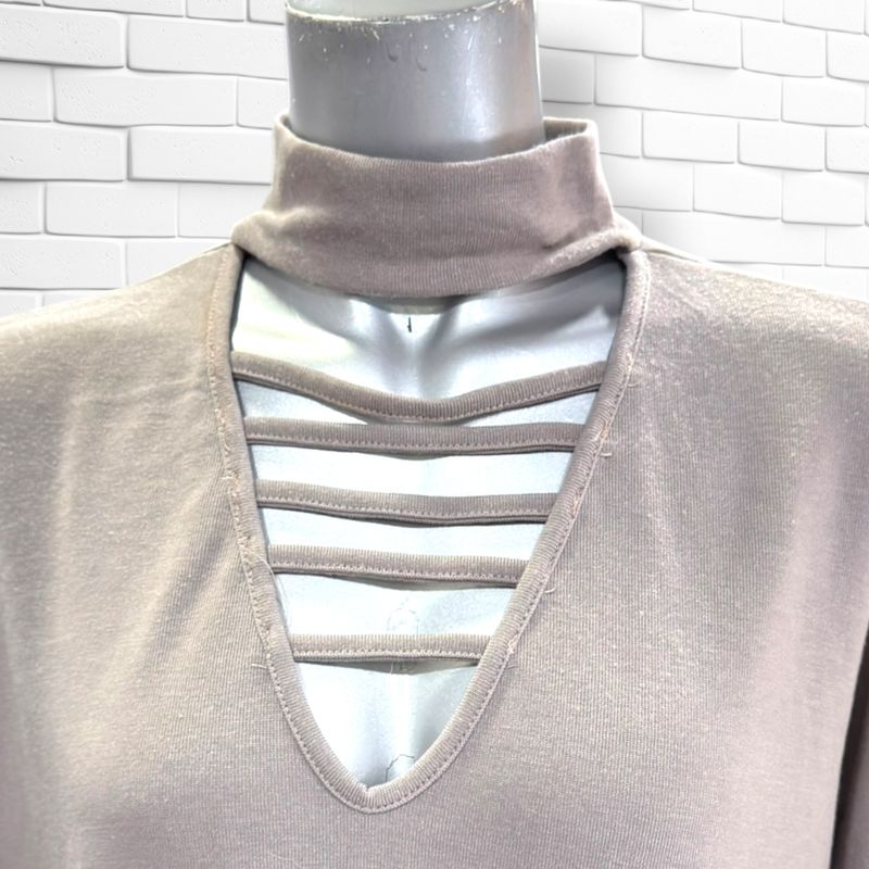 Jersey de manga corta SELECT color Taupe Talla 36