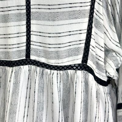 **HOY** Blusa de mangas abullonadas PROMOD color Blanco y negro Talla M