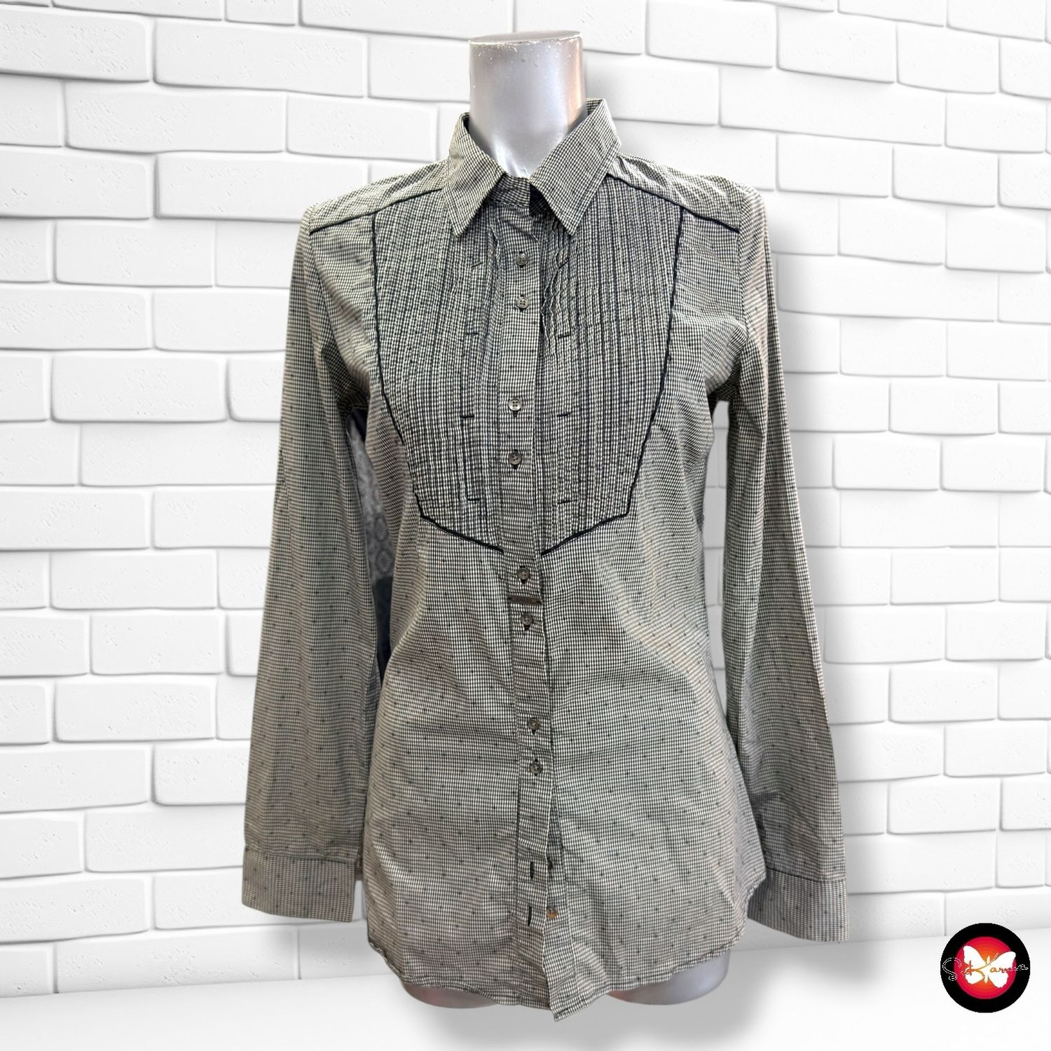 **HOY** Camisa de manga larga GUESS color Negro y blanco Talla S