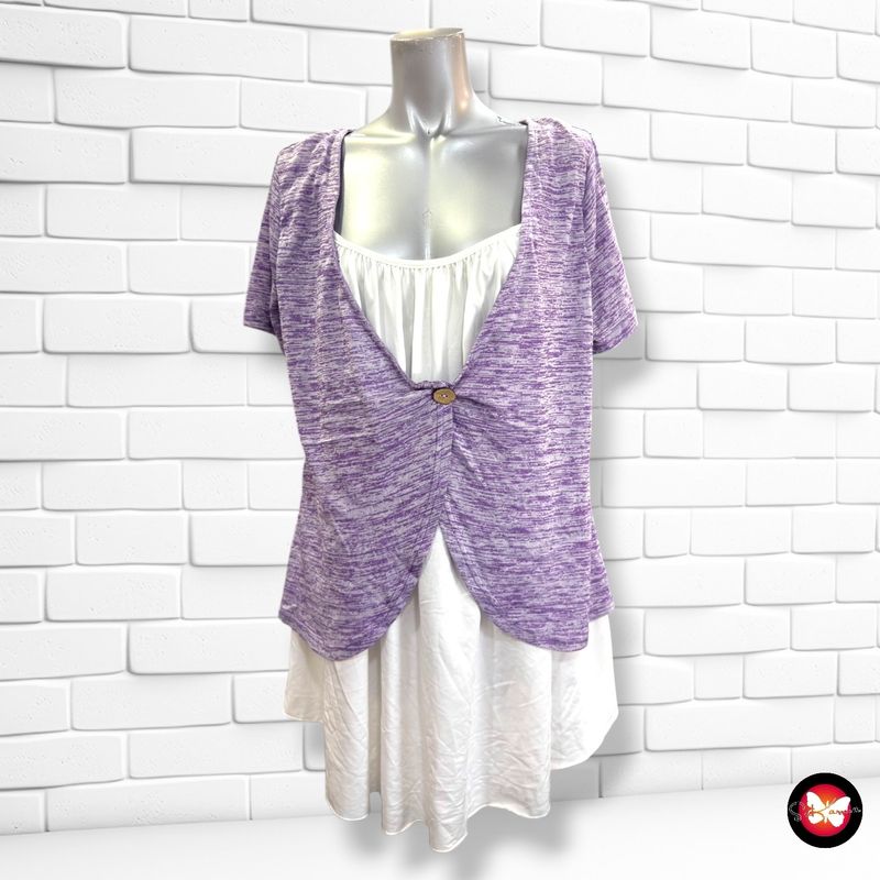 Blusa + chaqueta  color Lila y blanco Talla XL