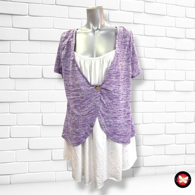 **HOY** Blusa + chaqueta  color Lila y blanco Talla XL