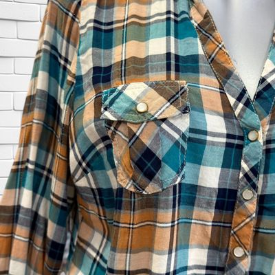 **HOY** Camisa de manga larga de cuadros con lazo BRÉAL color Varios Talla 40