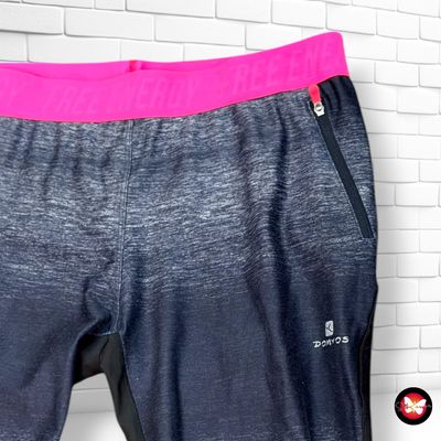 **HOY** Mallas deportivas DOMYOS color Negro, gris y rosa Talla L