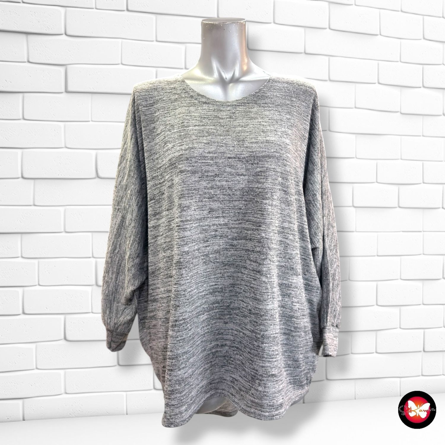 Jersey corte mariposa BODY WEAR color Gris Talla S/M