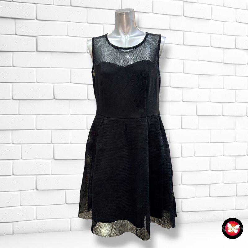 **HOY** Vestido de noche con rejilla MOLLY BRACKEN color Negro Talla M