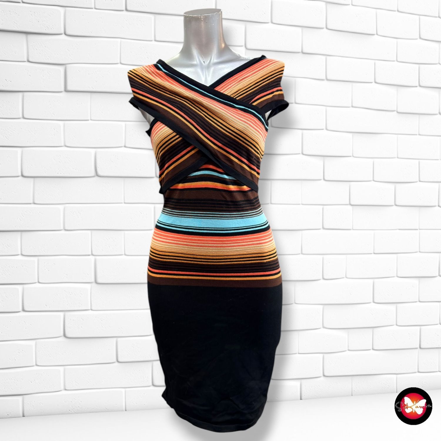 **HOY** Vestido de punto escote barco cruzado MORGAN color Varios Talla S