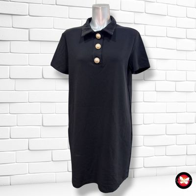 **HOY** Vestido con botones de perlas  color Negro Talla M