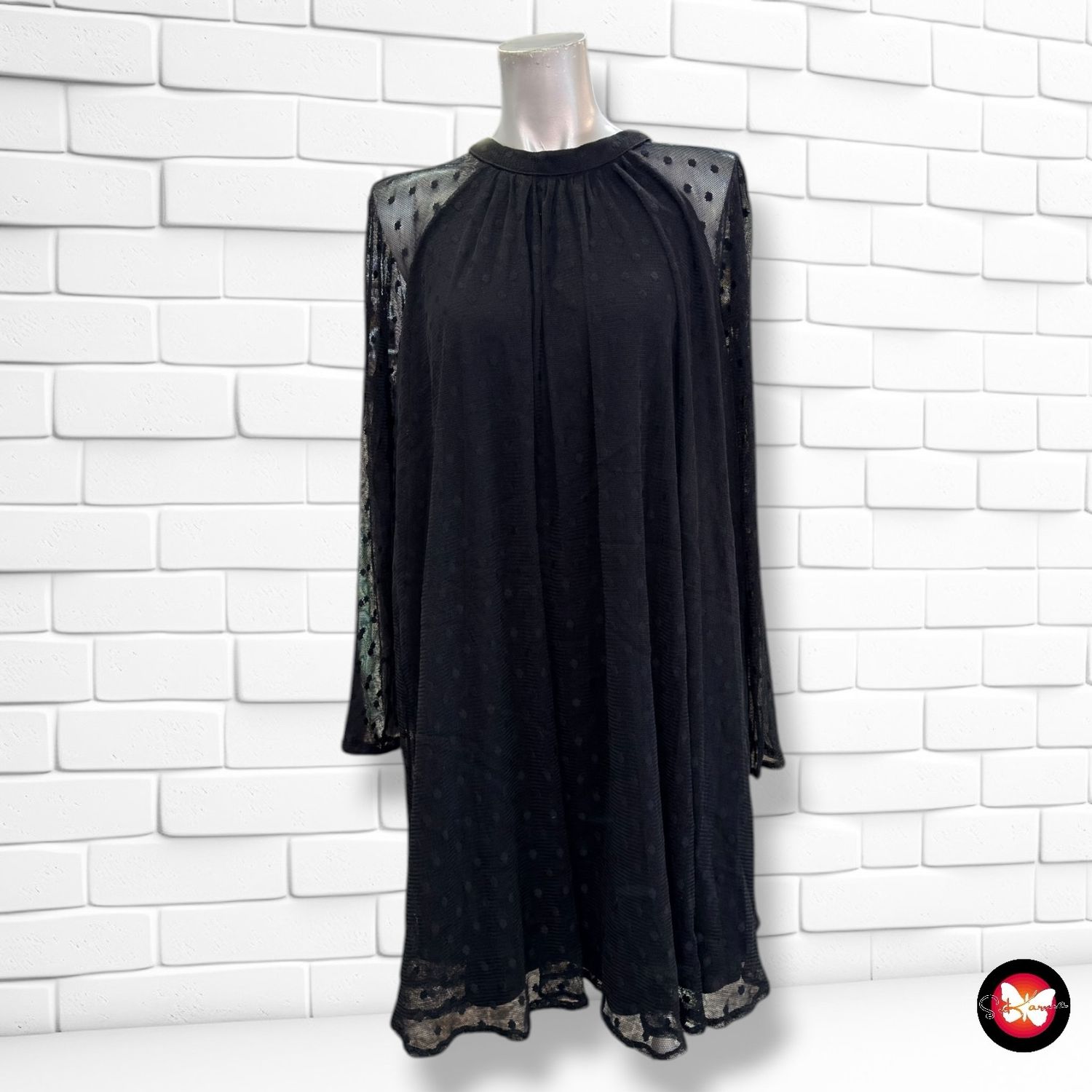 **HOY** Vestido de noche con tul ZARA color Negro Talla L