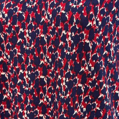 **HOY** Vestido de media manga IN EXTENSO color Azul y granate Talla S