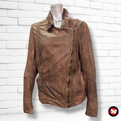 **HOY** Cazadora de piel MUUBAA color Marrón Talla 40